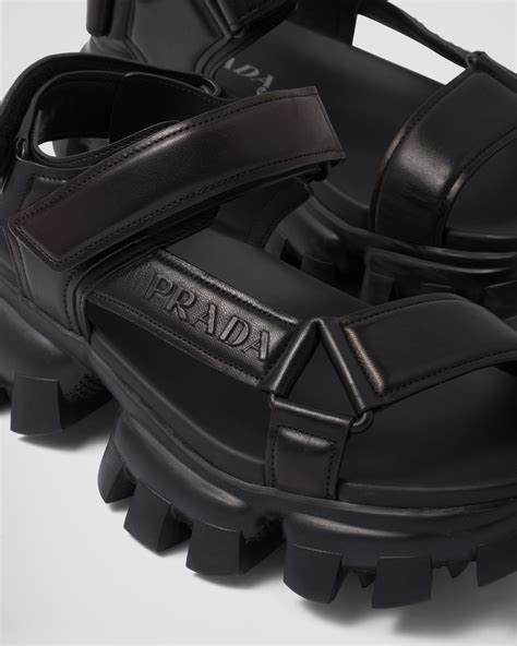 prada nappa leather padded sport sandals|Prada Padded Nappa Leather Sandals .